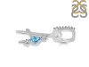 Blue Topaz & White Topaz Alphabet A Pendant BTZ-RDA-79.