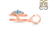 Blue Topaz & White Topaz Alphabet H Pendant BTZ-RDA-8.