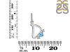 Blue Topaz & White Topaz Alphabet D Pendant BTZ-RDA-82.