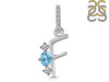 Blue Topaz & White Topaz Alphabet F Pendant BTZ-RDA-84.