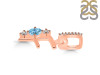 Blue Topaz & White Topaz Alphabet F Pendant BTZ-RDA-84.