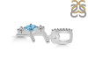 Blue Topaz & White Topaz Alphabet F Pendant BTZ-RDA-84.
