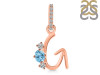 Blue Topaz & White Topaz Alphabet G Pendant BTZ-RDA-85.