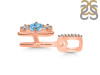 Blue Topaz & White Topaz Alphabet H Pendant BTZ-RDA-86.
