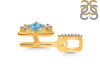 Blue Topaz & White Topaz Alphabet H Pendant BTZ-RDA-86.