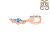 Blue Topaz & White Topaz Alphabet I Pendant BTZ-RDA-87.