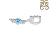Blue Topaz & White Topaz Alphabet I Pendant BTZ-RDA-87.