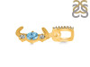 Blue Topaz & White Topaz Alphabet J Pendant BTZ-RDA-88.