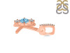 Blue Topaz & White Topaz Alphabet K Pendant BTZ-RDA-89.