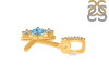 Blue Topaz & White Topaz Alphabet K Pendant BTZ-RDA-89.