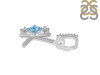 Blue Topaz & White Topaz Alphabet K Pendant BTZ-RDA-89.