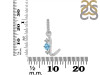 Blue Topaz & White Topaz Alphabet L Pendant BTZ-RDA-90.