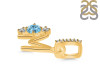 Blue Topaz & White Topaz Alphabet M Pendant BTZ-RDA-91.