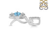 Blue Topaz & White Topaz Alphabet R Pendant BTZ-RDA-96.
