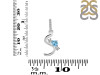 Blue Topaz & White Topaz Alphabet S Pendant BTZ-RDA-97.