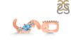 Blue Topaz & White Topaz Alphabet S Pendant BTZ-RDA-97.