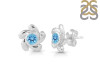 Blue Topaz Stud Earring BTZ-RDE-1.