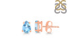 Blue Topaz Stud Earring BTZ-RDE-1174.