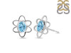 Blue Topaz Stud Earring BTZ-RDE-12.