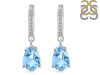 Blue Topaz & White Topaz Hoop Earring BTZ-RDE-1223.