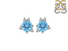 Blue Topaz & White Topaz Stud Earring BTZ-RDE-1260.