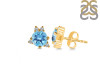 Blue Topaz & White Topaz Stud Earring BTZ-RDE-1260.