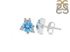 Blue Topaz & White Topaz Stud Earring BTZ-RDE-1260.