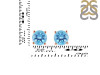 Blue Topaz Stud Earring BTZ-RDE-1349.