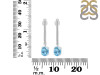 Blue Topaz & White Topaz Hoop Earring BTZ-RDE-1469.