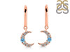 Blue Topaz & White Topaz Hoop Earring BTZ-RDE-1471.