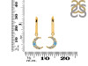 Blue Topaz & White Topaz Hoop Earring BTZ-RDE-1471.