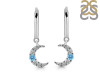 Blue Topaz & White Topaz Hoop Earring BTZ-RDE-1471.