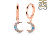 Blue Topaz & White Topaz Hoop Earring BTZ-RDE-1471.
