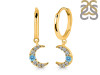 Blue Topaz & White Topaz Hoop Earring BTZ-RDE-1471.