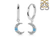 Blue Topaz & White Topaz Hoop Earring BTZ-RDE-1471.