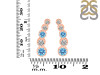 Blue Topaz & White Topaz Stud Earring BTZ-RDE-1472.
