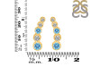 Blue Topaz & White Topaz Stud Earring BTZ-RDE-1472.