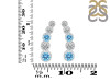 Blue Topaz & White Topaz Stud Earring BTZ-RDE-1472.