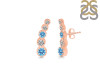 Blue Topaz & White Topaz Stud Earring BTZ-RDE-1472.