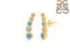 Blue Topaz & White Topaz Stud Earring BTZ-RDE-1472.