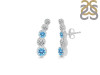 Blue Topaz & White Topaz Stud Earring BTZ-RDE-1472.