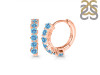 Blue Topaz Hoop Hoop Earring BTZ-RDE-1473.
