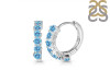 Blue Topaz Hoop Hoop Earring BTZ-RDE-1473.