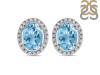 Blue Topaz Stud Earring BTZ-RDE-34.