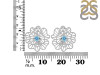 Blue Topaz Stud Earring BTZ-RDE-60.