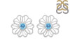 Blue Topaz Stud Earring BTZ-RDE-61.