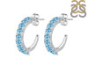 Blue Topaz Hoop Earring BTZ-RDE-975.