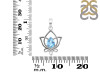 Blue Topaz Lotus Pendant BTZ-RDEP-877.