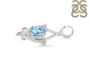 Blue Topaz Lotus Pendant BTZ-RDEP-877.