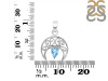 Blue Topaz Crescent Moon Pendant BTZ-RDEP-890.